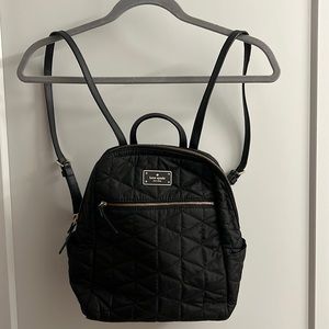 Kate Spade Small Quilted Black Backpack